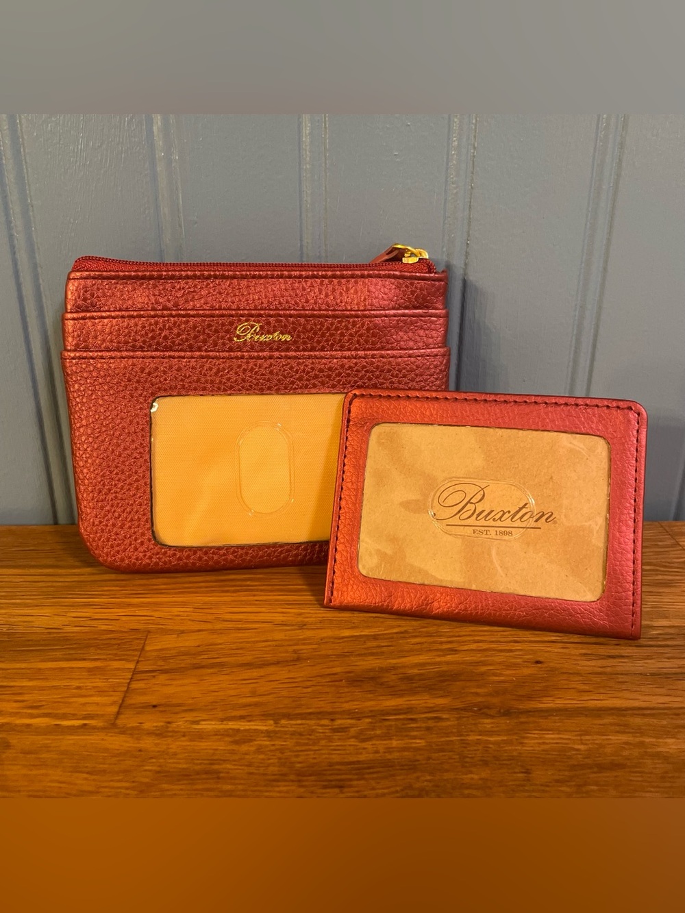 NEW Buxton Hudson Pik-Me-Up ID Coin/Card Case Set